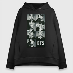 Женское худи Oversize хлопок BTS