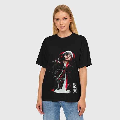 Женская футболка oversize 3D BTS - фото 3