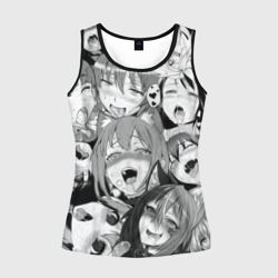 Женская майка 3D Ахегао лица