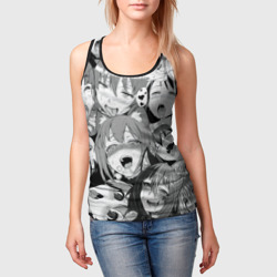 Женская майка 3D Ахегао лица - фото 2