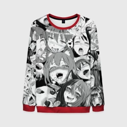 Мужской свитшот 3D Ахегао лица