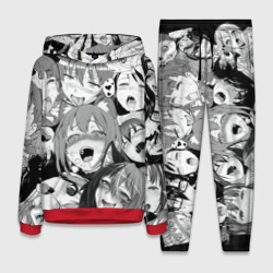 Женский костюм с толстовкой 3D Ахегао лица