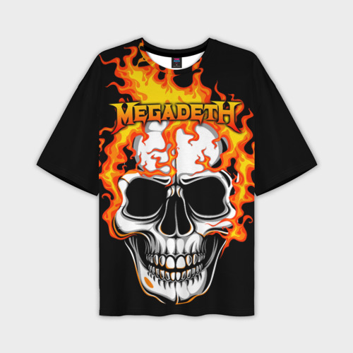Мужская футболка оверсайз с принтом Megadeth, вид спереди №1