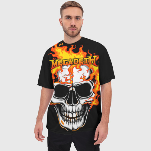 Мужская футболка oversize 3D Megadeth, цвет 3D печать - фото 3
