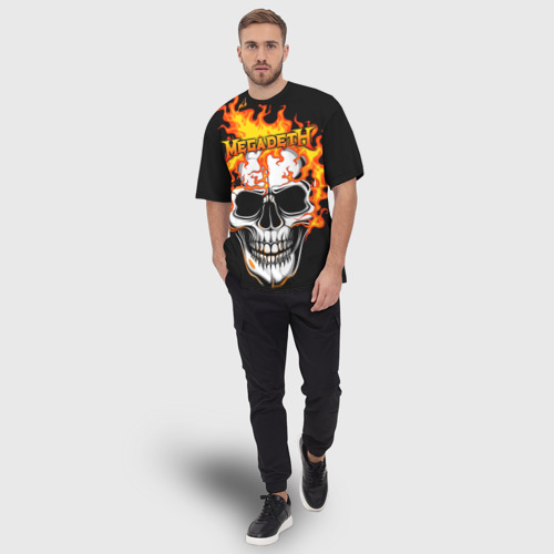 Мужская футболка oversize 3D Megadeth, цвет 3D печать - фото 5