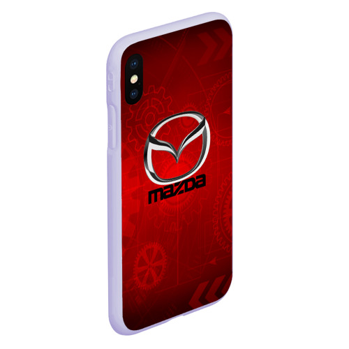 Чехол для iPhone XS Max матовый Mazda, цвет светло-сиреневый - фото 3