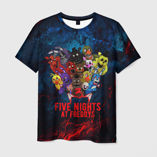 Мужская футболка 3D Five Nights At Freddys, цвет 3D печать