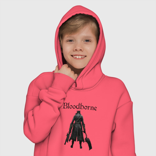 Детское худи Oversize хлопок Bloodborne, цвет коралловый - фото 12