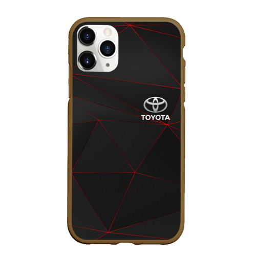 Чехол для iPhone 11 Pro Max матовый Toyota, цвет коричневый