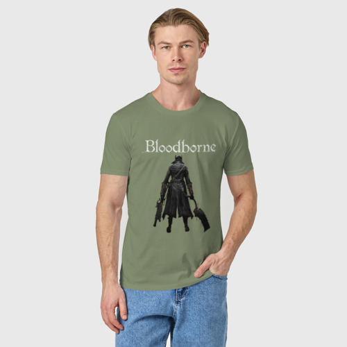 Мужская футболка хлопок с принтом Bloodborne, фото на моделе #1