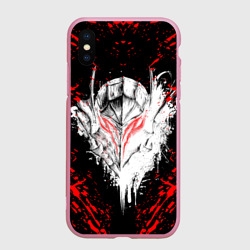 Чехол для iPhone XS Max матовый Берсерк маска белая