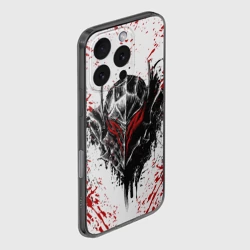 Чехол для iPhone 16 Pro силиконовый с защитой камеры Берсерк: черная маска - фото 2