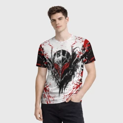 Мужская футболка 3D Берсерк: черная маска - фото 2