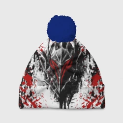 Шапка 3D c помпоном Берсерк: черная маска