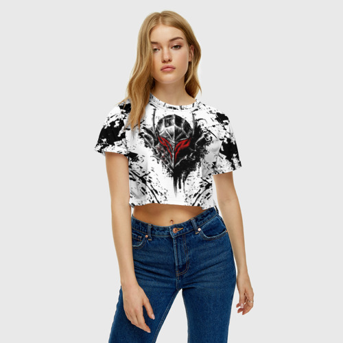 Женская футболка Crop-top 3D Berserk tattoo, цвет 3D печать - фото 4