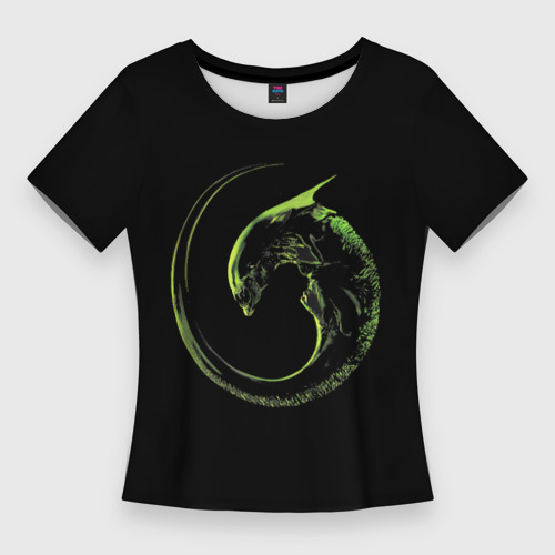 Женская футболка 3D Slim Чужой Aliens, цвет 3D печать