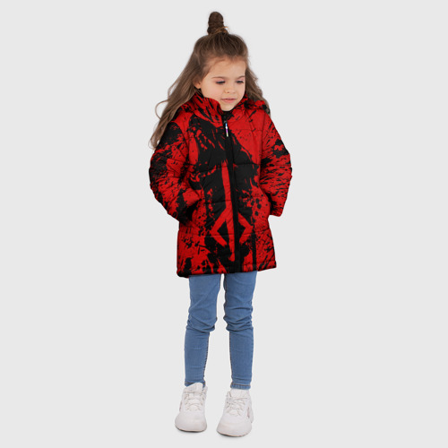 Зимняя куртка для девочек 3D Bloodborne, цвет красный - фото 5