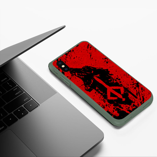 Чехол для iPhone XS Max матовый Bloodborne, цвет темно-зеленый - фото 5