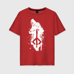 Женская футболка хлопок Oversize Bloodborne