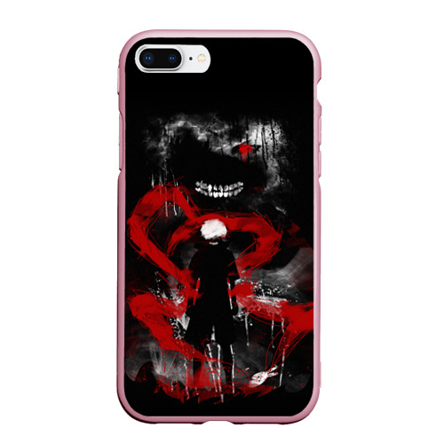 Чехол для iPhone 7Plus/8 Plus матовый Tokyo ghoul Токийский гуль, цвет розовый