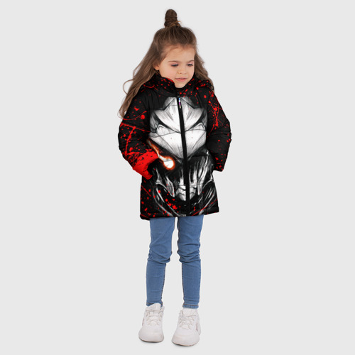 Зимняя куртка для девочек 3D Убийца Гоблинов красно-черная, цвет красный - фото 5