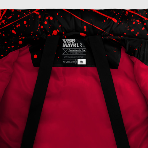 Зимняя куртка для девочек 3D Убийца Гоблинов красно-черная, цвет красный - фото 7