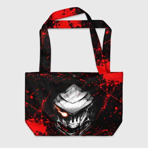 Пляжная сумка 3D Убийца Гоблинов красно-черная