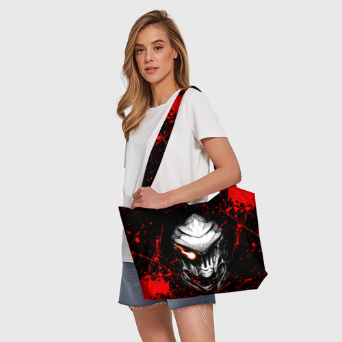 Пляжная сумка 3D Убийца Гоблинов красно-черная - фото 5