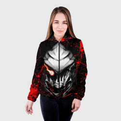 Женская куртка 3D Убийца Гоблинов красно-черная - фото 2
