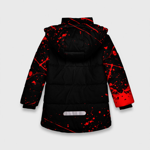 Зимняя куртка для девочек 3D Убийца Гоблинов красно-черная, цвет красный - фото 2