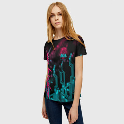 Женская футболка 3D Cyberpunk - фото 2