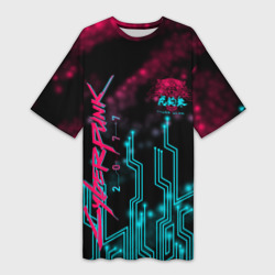Платье-футболка 3D Cyberpunk