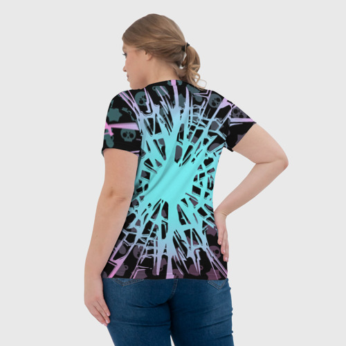 Женская футболка 3D с принтом Brawl Stars Sprout, вид сзади #2