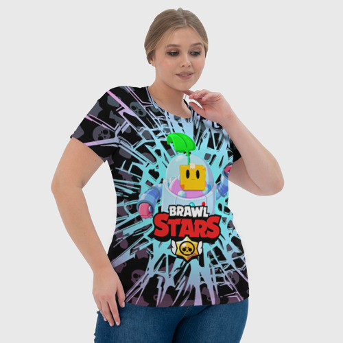 Женская футболка 3D с принтом Brawl Stars Sprout, фото #4