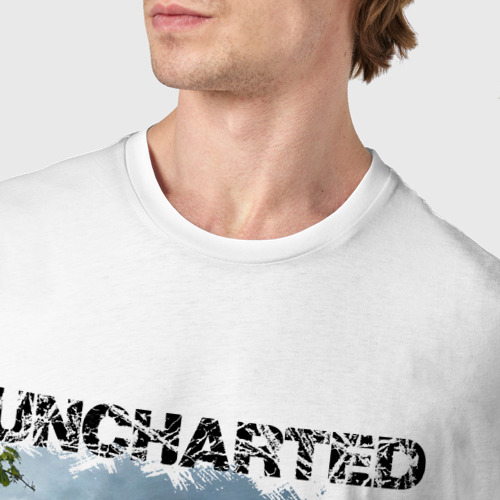 Мужская футболка хлопок Uncharted, цвет белый - фото 6