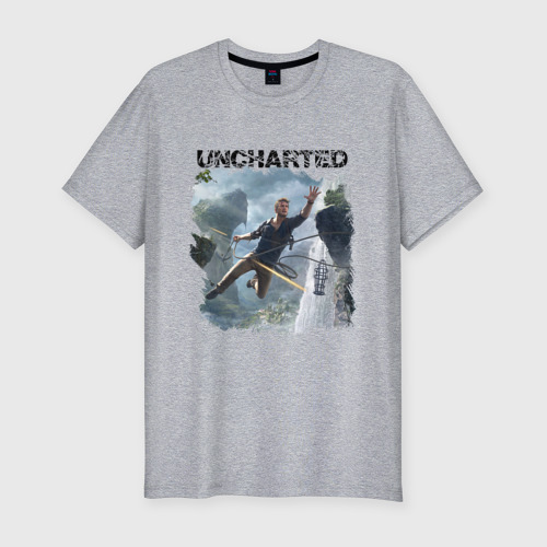 Мужская футболка хлопок Slim Uncharted, цвет меланж