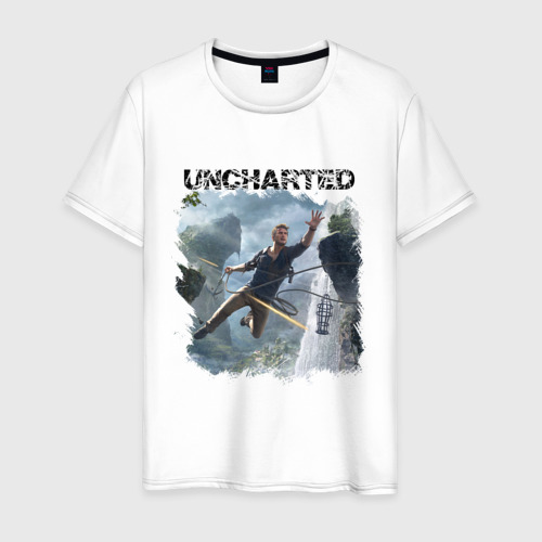 Мужская футболка хлопок Uncharted, цвет белый