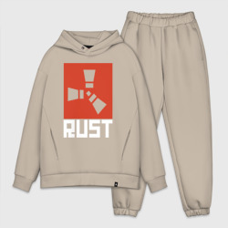 Мужской костюм oversize хлопок Rust