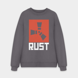 Мужской свитшот oversize без начеса хлопок Rust