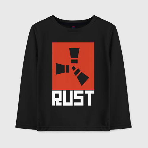 Детский лонгслив хлопок Rust, цвет черный