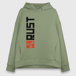 Женское худи Oversize хлопок Rust