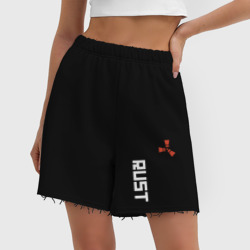 Женские шорты oversize футер хлопок Rust - фото 2