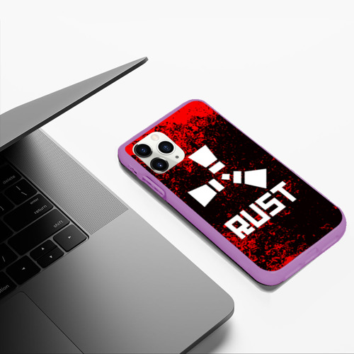 Чехол для iPhone 11 Pro Max матовый Rust, цвет фиолетовый - фото 5