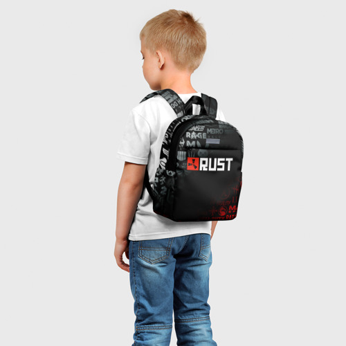 Детский рюкзак 3D с принтом RUST, фото на моделе #1