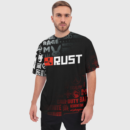 Мужская футболка oversize 3D Rust, цвет 3D печать - фото 3