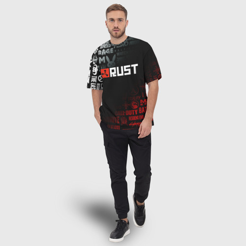 Мужская футболка oversize 3D Rust, цвет 3D печать - фото 5