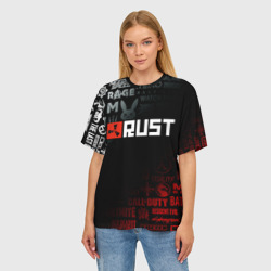 Женская футболка oversize 3D Rust - фото 2