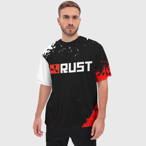 Мужская футболка oversize 3D Rust, цвет 3D печать - фото 3
