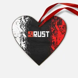 Деревянная игрушка Сердце Rust