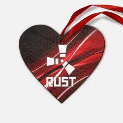 Деревянная игрушка Сердце Rust